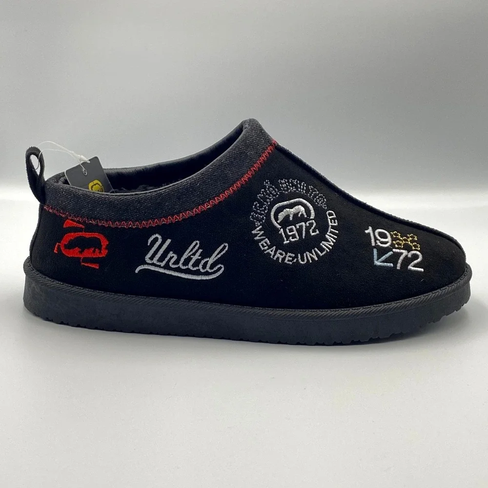 Ecko Fur Mule Mens Size 9 Y2k Style Palace x UGG Tasman Style Black Slipper